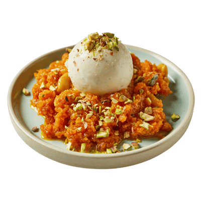 Gajjar Halwa with Ice Cream